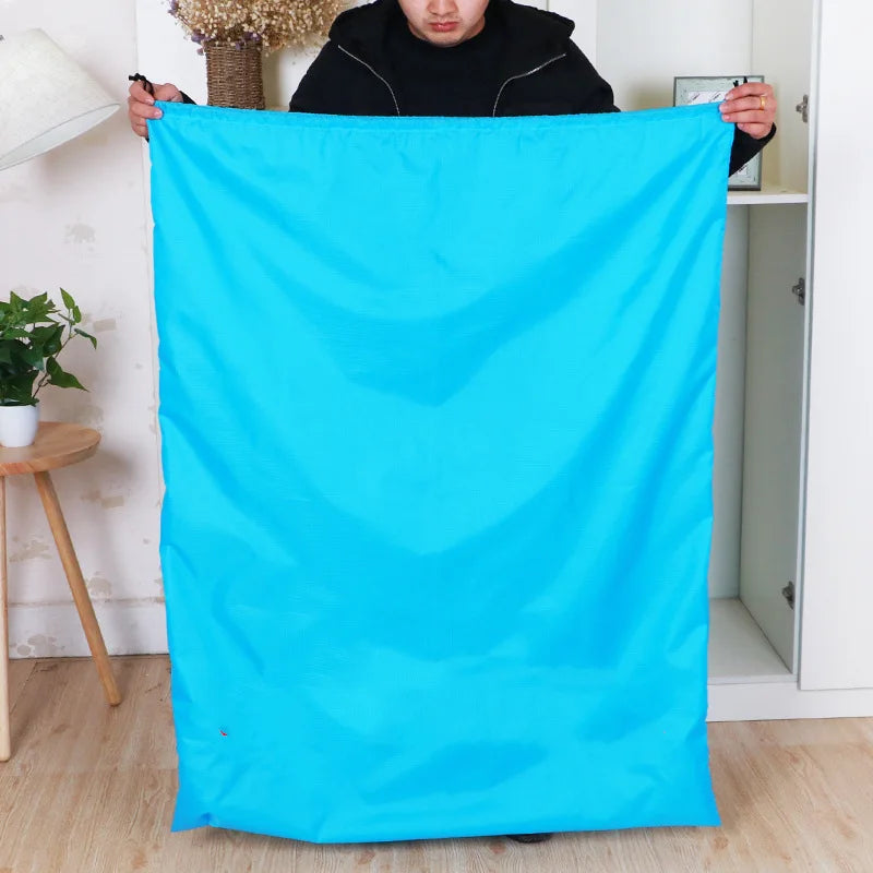 Super Large Capacity Waterproof Storage Bags with Drawstring Sturdy Home Organize Big Size Grocery Dust Bag for Bedding Clothes
