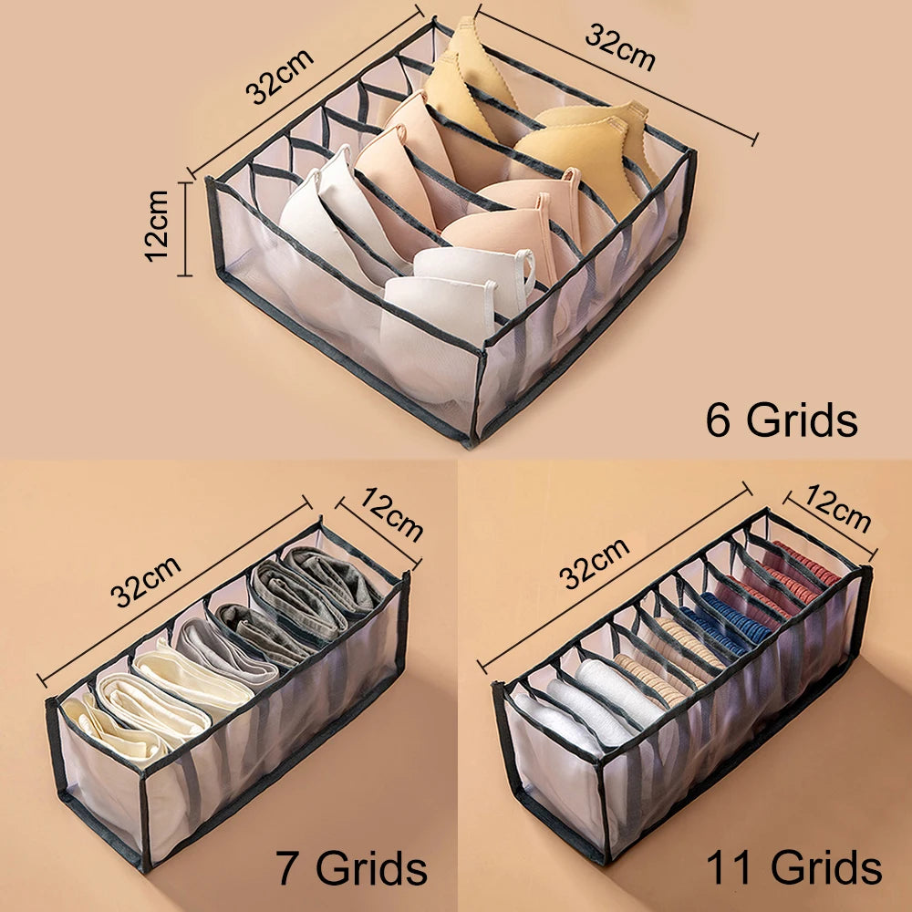 Wardrobe Closet Cabinet Organizers Underwear Bra Socks Panty Storage Boxes Home Organization Drawer Divider Home Dormitory