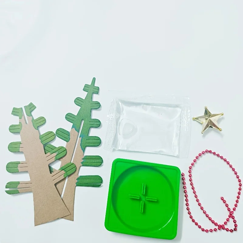 1pc Christmas Magic Crystal Tree Creative Science Experiment Christmas Tree Perfect Christmas Gift Childlike Surprise Fun Gift