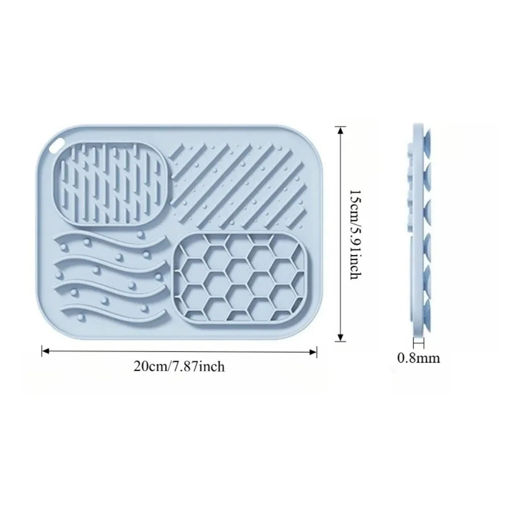 Silicone Pet Slow Feeder Mat Anti-choking Pet Licking Mat for Dogs Non-slip Dog Slow Food Plate with Suction Cups Pet Supplies