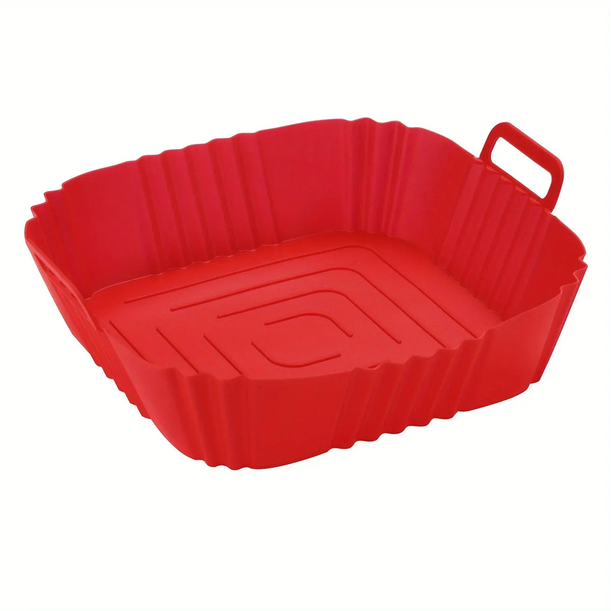 1pc of 16cm silicone air fryer oven baking plate pizza fried chicken silicone basket reusable air fryer liner accessory