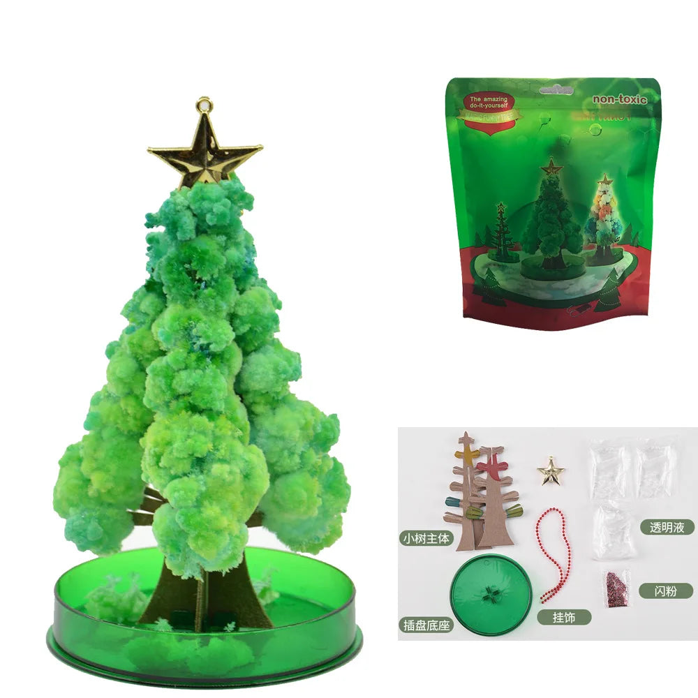 1pc Christmas Magic Crystal Tree Creative Science Experiment Christmas Tree Perfect Christmas Gift Childlike Surprise Fun Gift