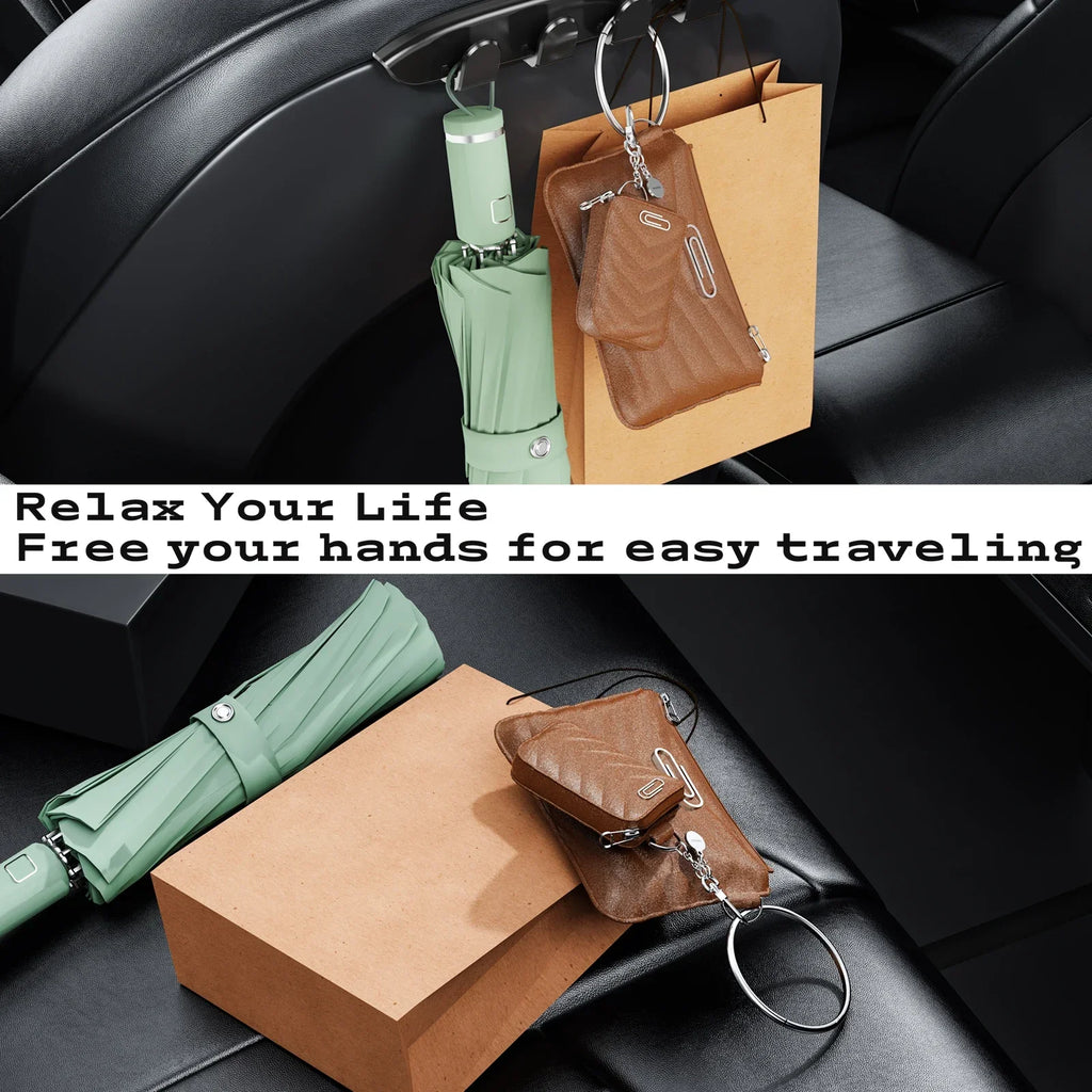 Hipacool 2 Pcs Car Seat Headrest Hook for Tesla Model Y 3 Accessories Storage Organizer Hooks Car Bag Purses Bag Keys Hat Hanger