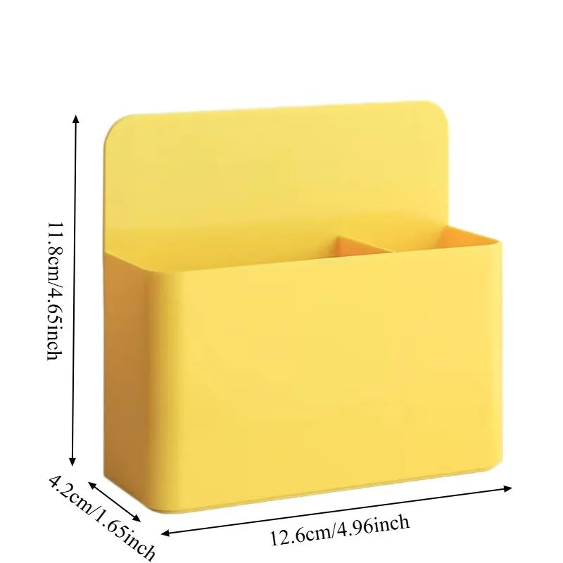 Magnetic Refrigerator Storage Box, Plastic Organizer Box, With Marker Pen Holder, Refrigerator Office Supplies