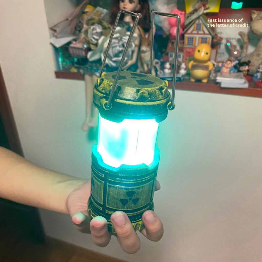 Mini Simulation Nuclear Reactor Lantern Gift Handheld Camping Light Halloween Gift Night Lamp Home Decor Glow in Dark Ornaments