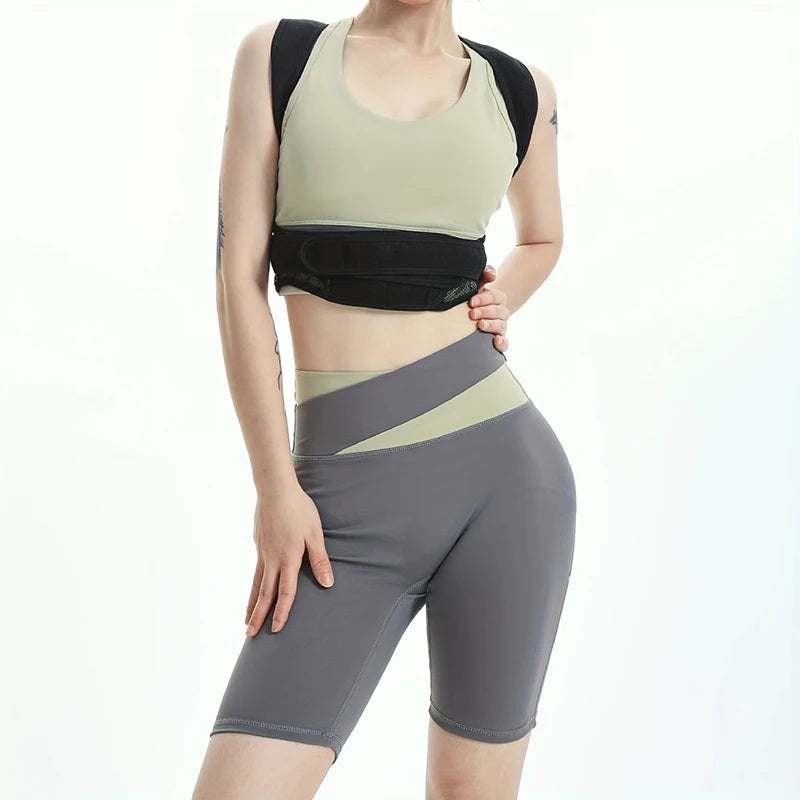 Reinforced Belt Lumbar Column Posture Corrector Vest Adjustable Back Support Strap Shoulder Spine Brace Neck Stretcher Trainer
