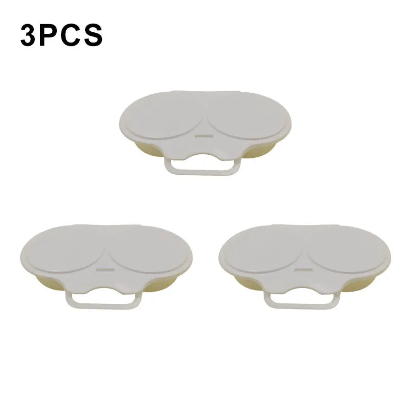 2 Cavity Microwave Egg Poacher Kitchen Round Steamed Egg Cooking Mould With Cover Reusable Non-stick Omelet Poached Egg Tool