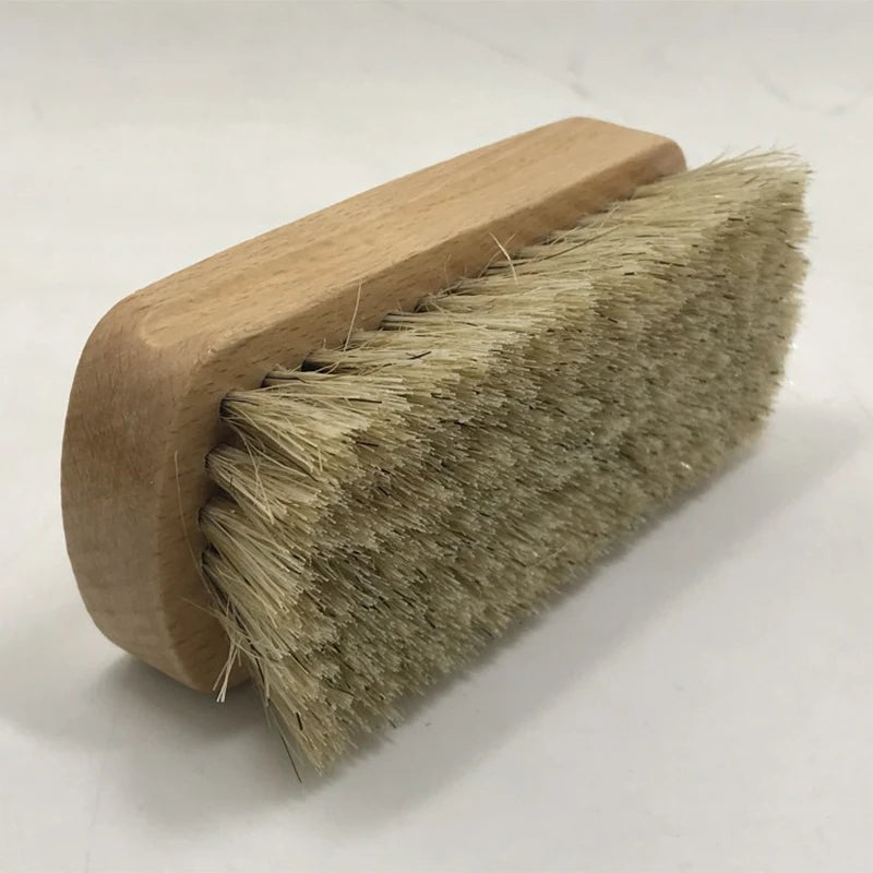Pig Bristles Shoe Brush For Slippers sneaker brush Shoes Cleaning Brushes Boot Brush Cleaner Wood Handle Useful cepillo zapatos