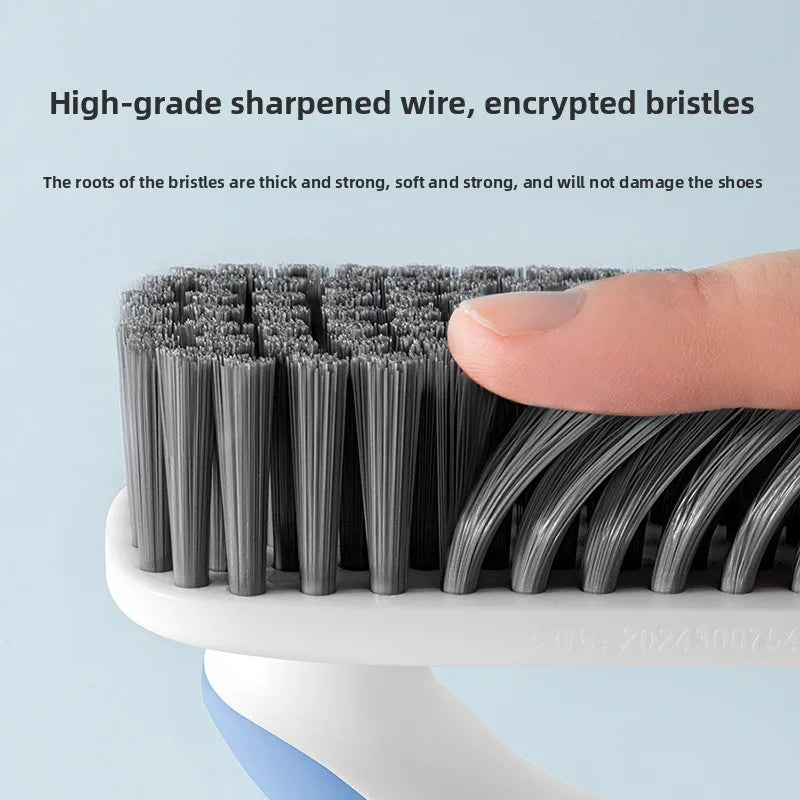 Laundry Stain Brush with 2X Shoe Scrubbing and Ergonomic Grip Multi Purpose Cleaning Tool for Fabric Clothes Bathroom Supplies