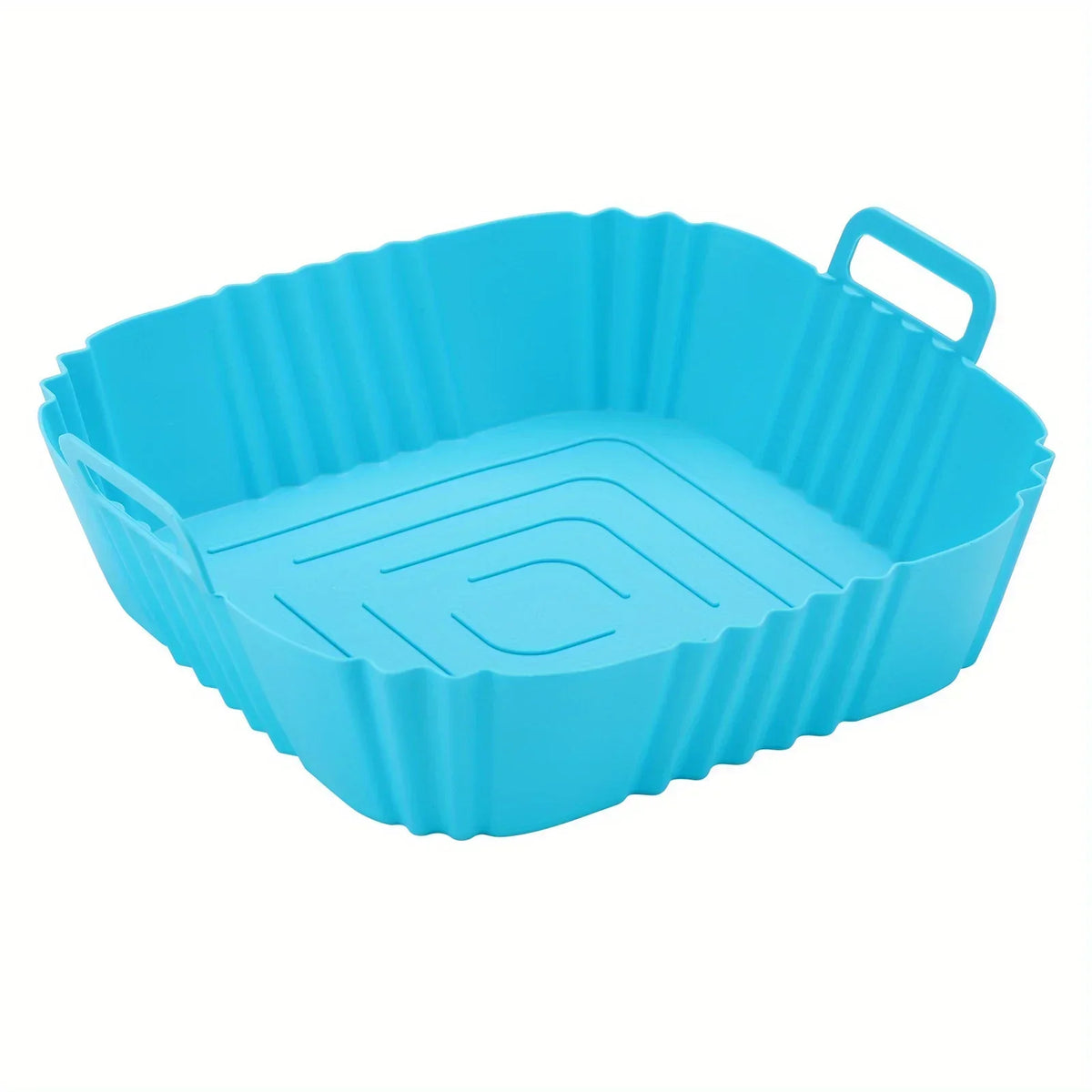 1pc of 16cm silicone air fryer oven baking plate pizza fried chicken silicone basket reusable air fryer liner accessory