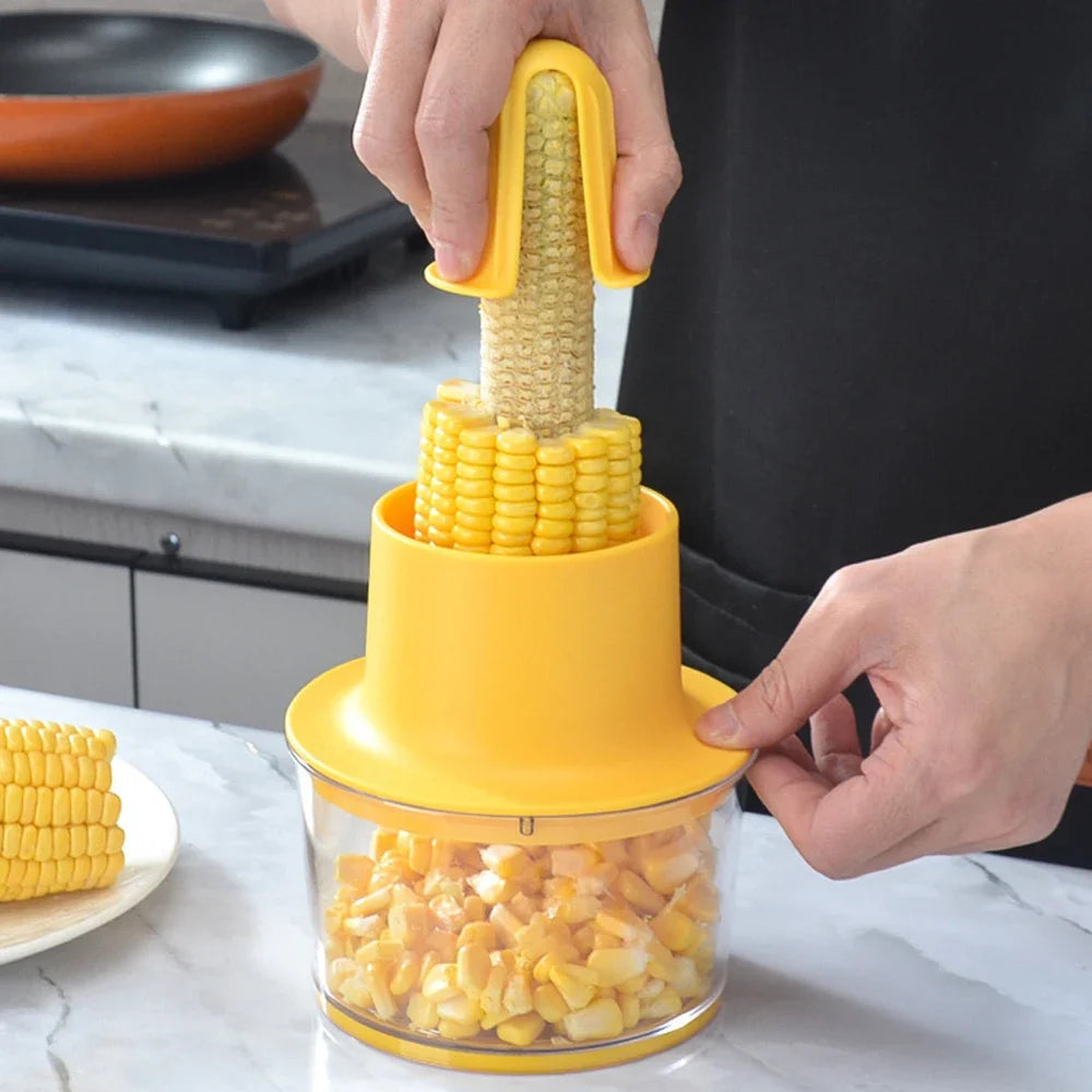4 In 1 Corn Husker Corn Sheller Corn Cob Cutter Corn Thresher Corn Husker Cooking Tool Grind Garlic Kitchen Gadget