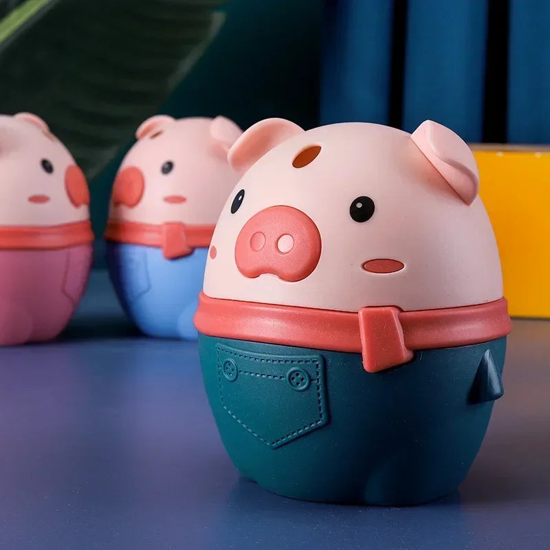Cute Cartoon Piggy Toothpick Holder Automatic Toothpick Dispenser Holder Restaurant Table Decor Daily Use Toothpick Dispenser