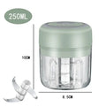 Portable Wireless Electric Mini Food Chopper Bowl Garlic Masher USB Rechargeable Vegetable Meat Grinder Kitchen Blender Gadget