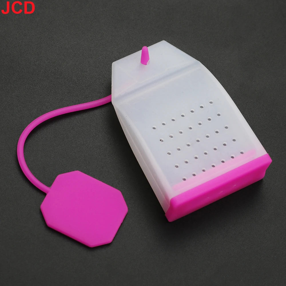 JCD Silicone Tea Infuser Bag Reusable Safe Loose Leaf Tea Bags Strainer Filter for Tea Drinker Utensils Random Color