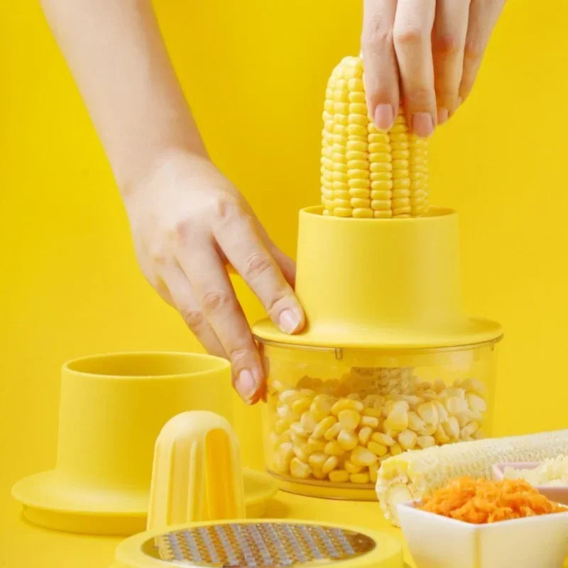 1Pcs Two-in-one Multifunctional Corn Sheller Planer Knife Ginger Garlic Grater Mud Press All Kinds Of Corn General Kitchen Tools