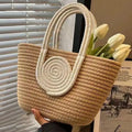 Vintage Rattan Beach Tote