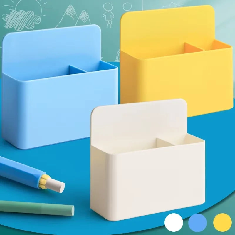 Magnetic Refrigerator Storage Box, Plastic Organizer Box, With Marker Pen Holder, Refrigerator Office Supplies