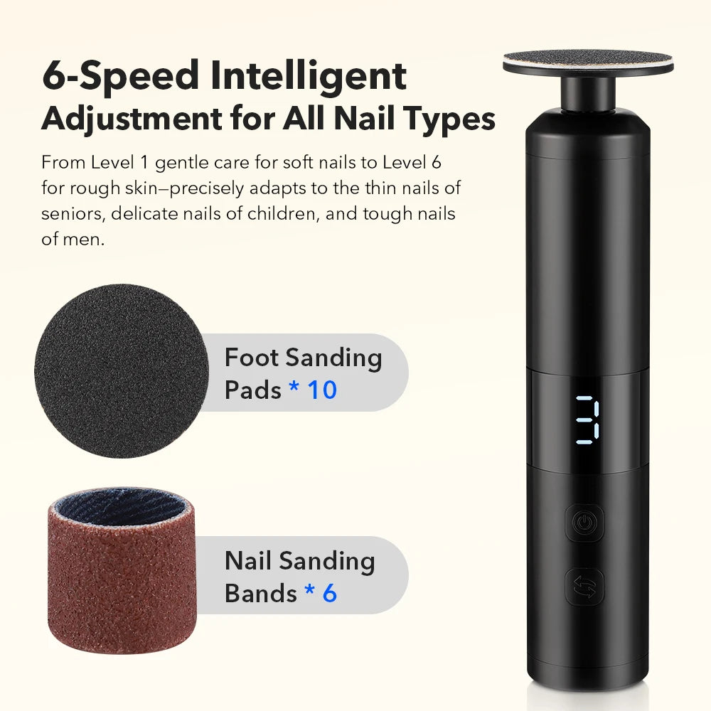 Electric Foot Callus Grinder Rechargeable Foot Predicure Grinding Machine Professional Foot File Sander Heels Dead Skin Remover