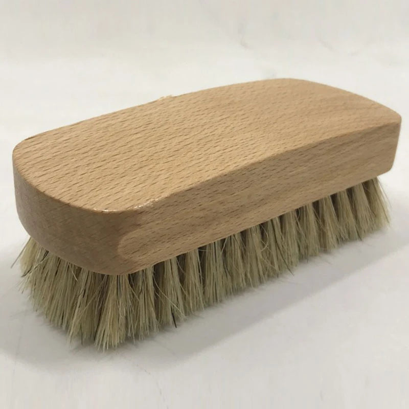 Pig Bristles Shoe Brush For Slippers sneaker brush Shoes Cleaning Brushes Boot Brush Cleaner Wood Handle Useful cepillo zapatos