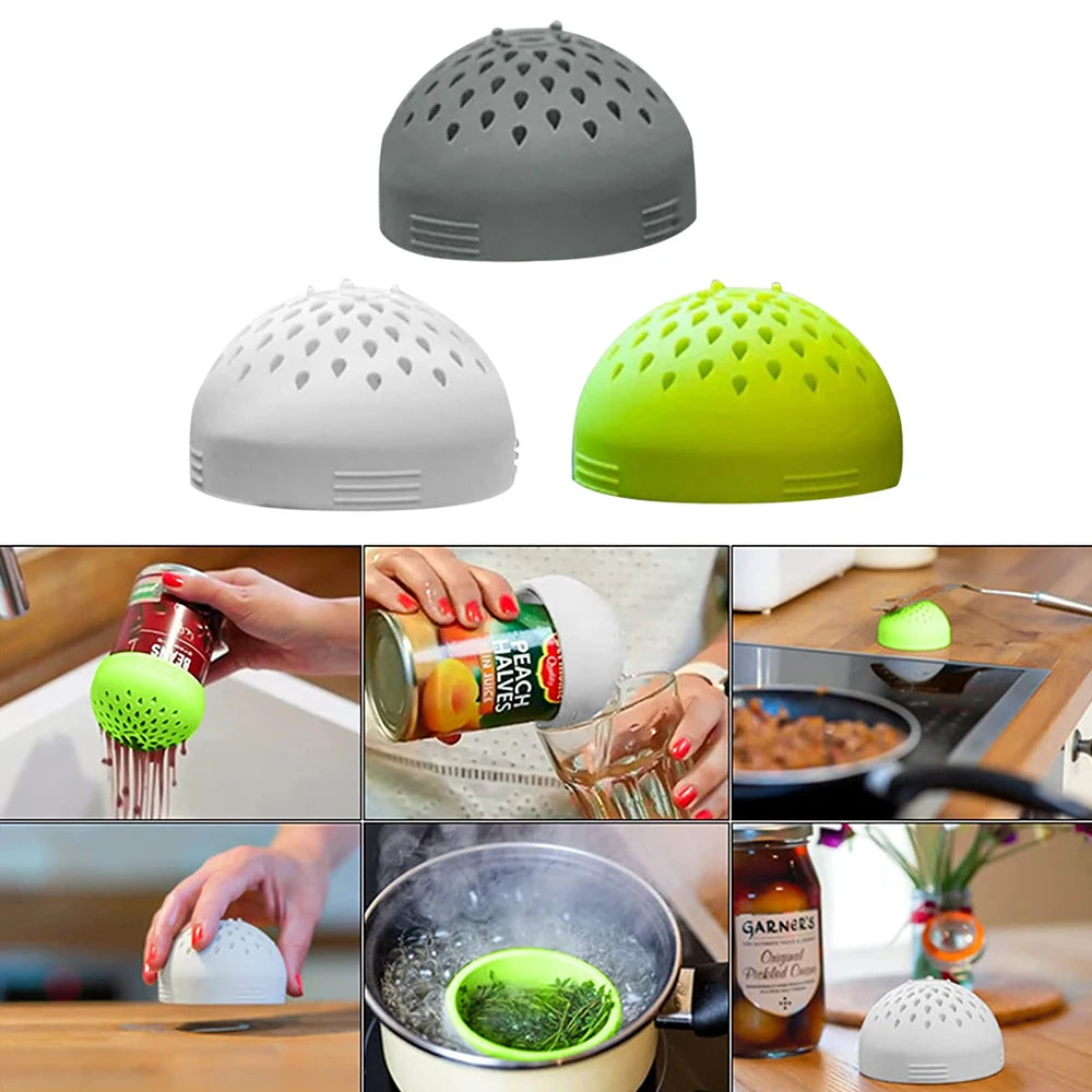 1PCS Silicone Gel Filter Water Filter Cover Silica Filter Funnel Multi-use Mini Colander Food Mesh Can Drainer Kitchen Gadget