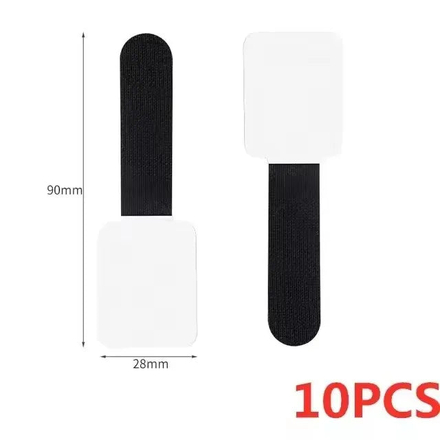 Adhesive Cable Clips - No-Residue Flexible Cord Organizers with Strong Adhesion for Desk Wall Home & Office Use - Portable Wire
