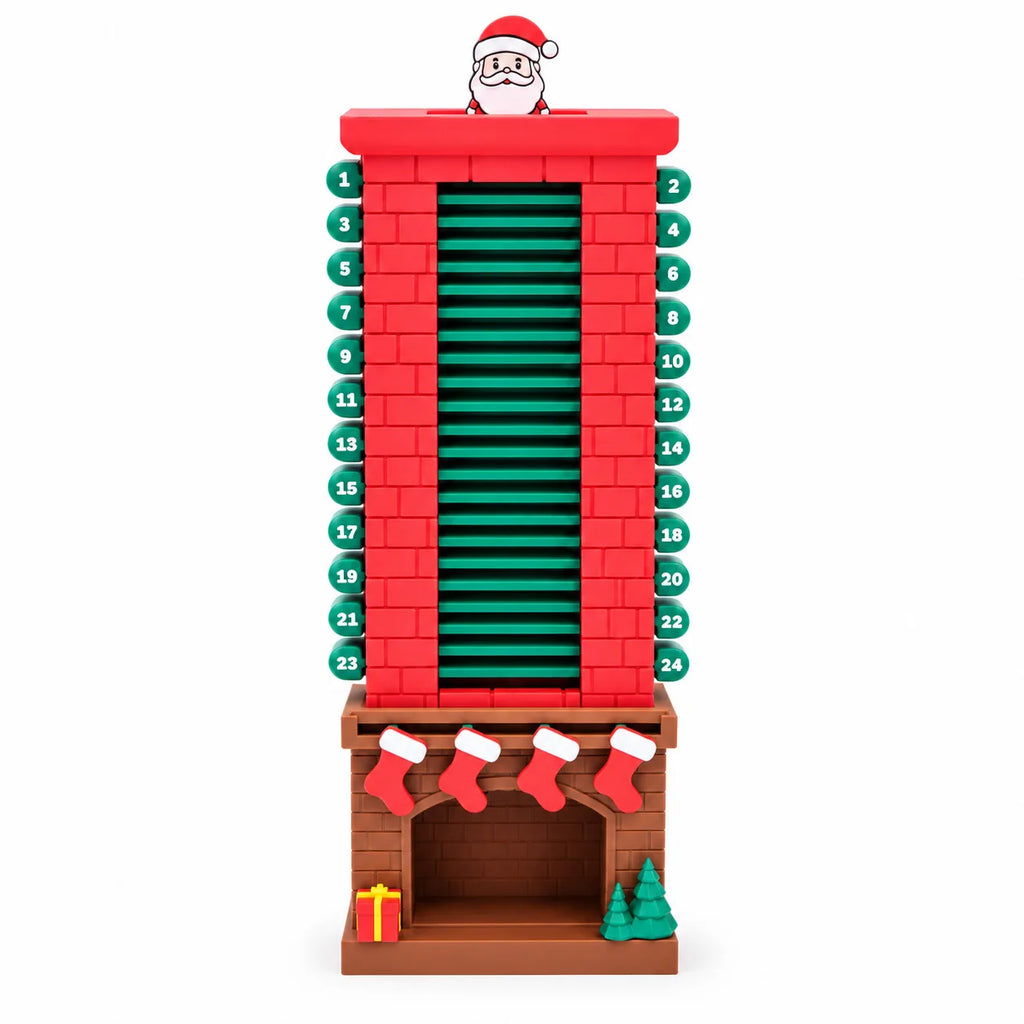 24-Day Christmas Advent Calendar Wooden Santa Claus Chimney Countdown Decor DIY Desktop Ornament Xmas Party Supplies navidad