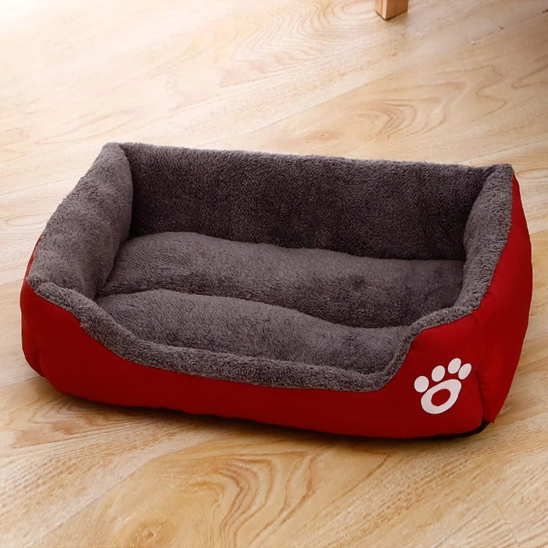 Plush Black Dog Bed