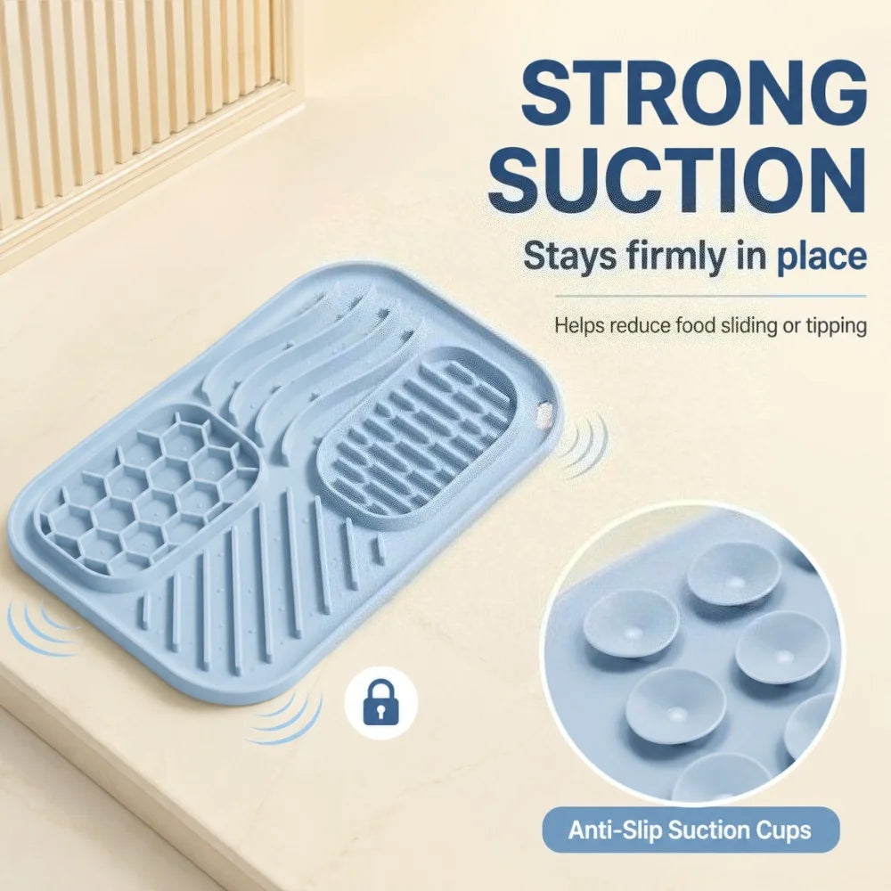 Silicone Pet Slow Feeder Mat Anti-choking Pet Licking Mat for Dogs Non-slip Dog Slow Food Plate with Suction Cups Pet Supplies