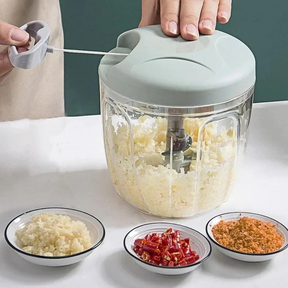 1 Pcs 500/900ML Manual Meat Mincer Garlic Chopper Rotate Garlic Press Crusher Vegetable Onion Cutter Kitchen Cooking Accessories