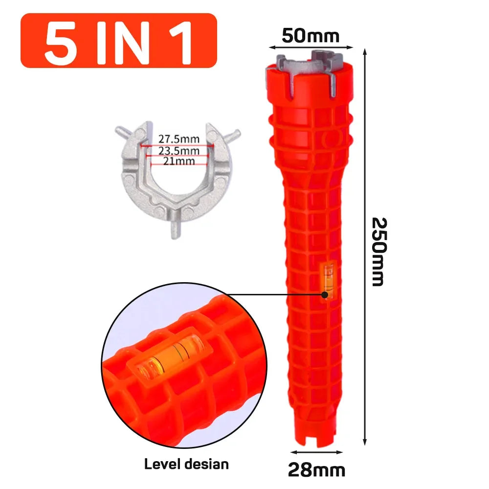 Sink Faucet Wrench Plumbing Repair Tool Anti-Slip Handle Double Head Wrench Bathroom Plumbing Water Heater Spanner Tool