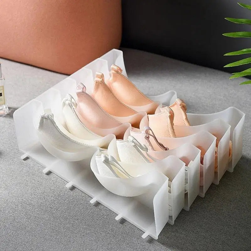 6Pcs/Set Plastic Underwear Storage Box Drawer Divider Closet Bra Socks Organizer Household Clothes Sorting Rack