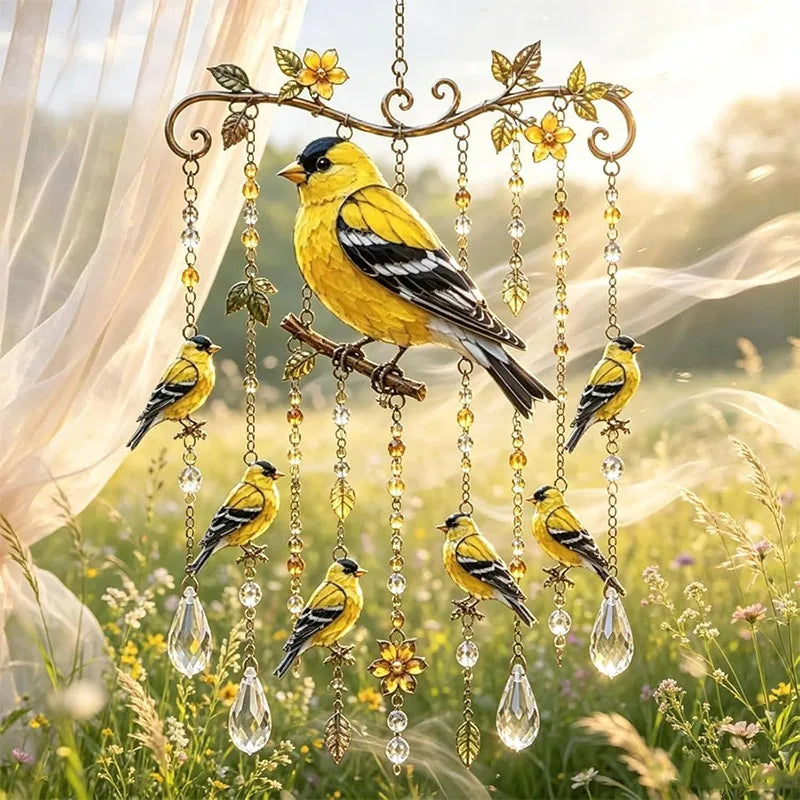 Beautiful Hummingbird Wind Chime Metal Garden Pendant Hanging Bird Sculpture Home Decor Outdoor Courtyard Ornaments Unique Gift