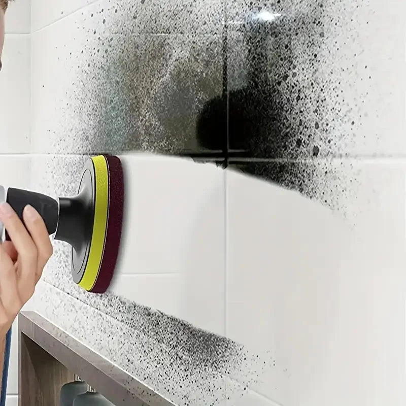 8Pcs 4 Inch Electric Drill Brush Scrub Pads Grout Power Drills Scrubber Cleaning Brush Tub Cleaner Tools Kit Dusty Brush
