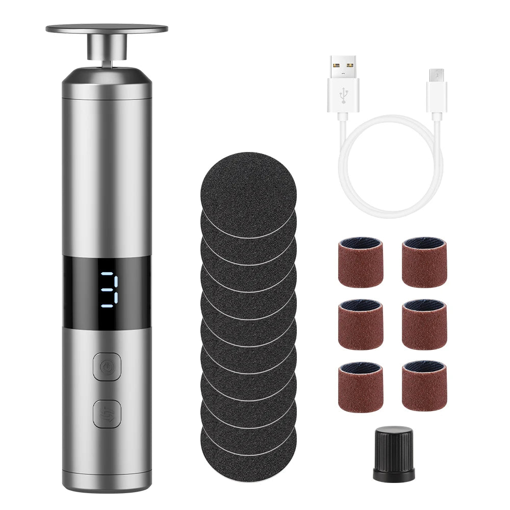 Electric Foot Callus Grinder Rechargeable Foot Predicure Grinding Machine Professional Foot File Sander Heels Dead Skin Remover