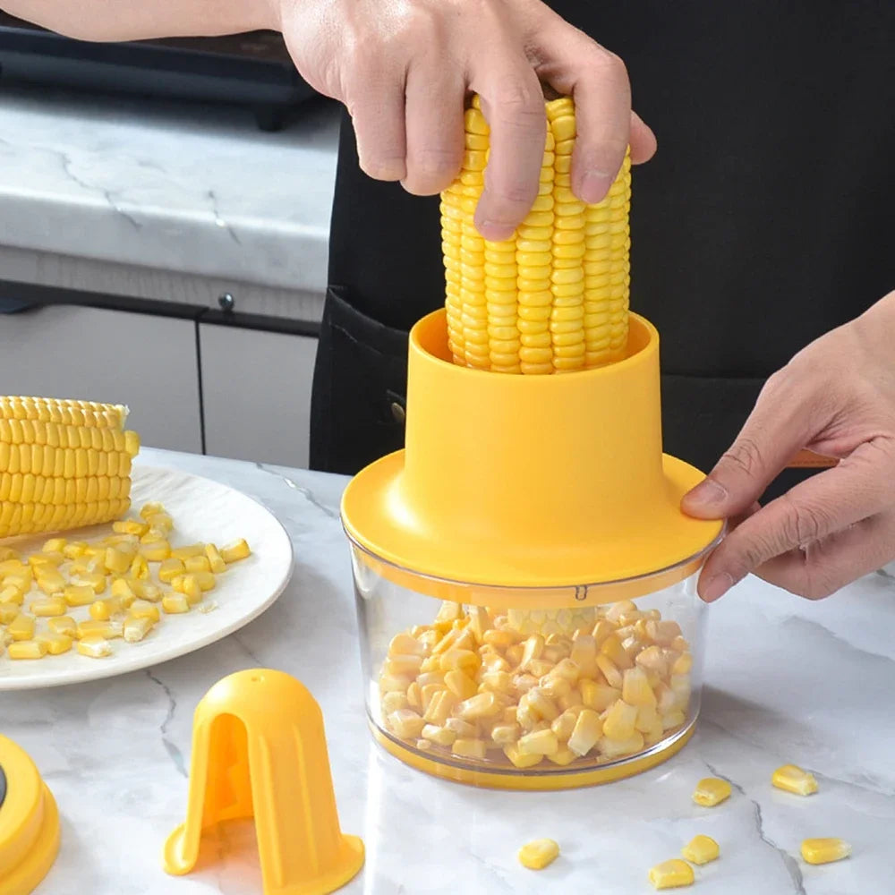 4 In 1 Corn Husker Corn Sheller Corn Cob Cutter Corn Thresher Corn Husker Cooking Tool Grind Garlic Kitchen Gadget