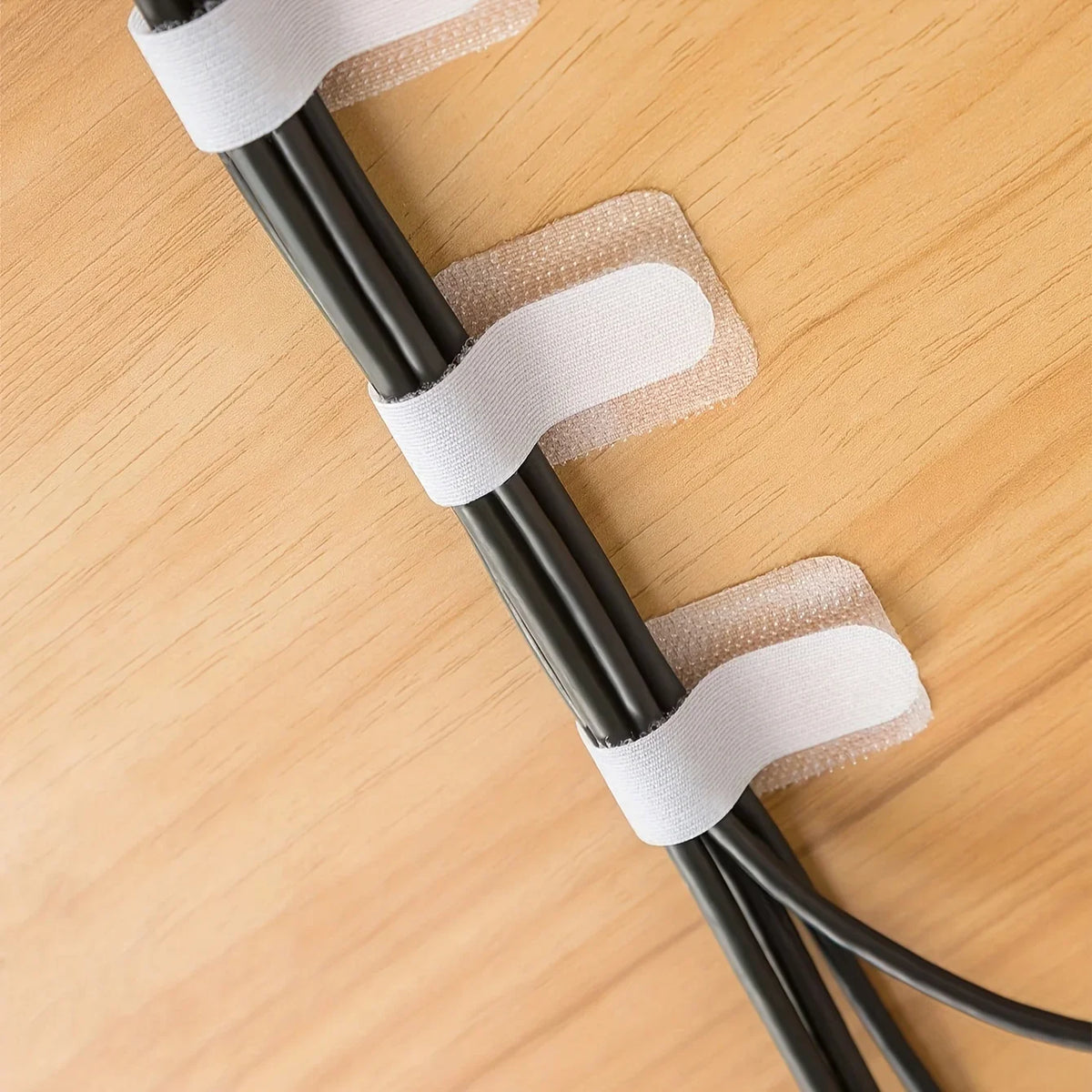 Adhesive Cable Clips - No-Residue Flexible Cord Organizers with Strong Adhesion for Desk Wall Home & Office Use - Portable Wire