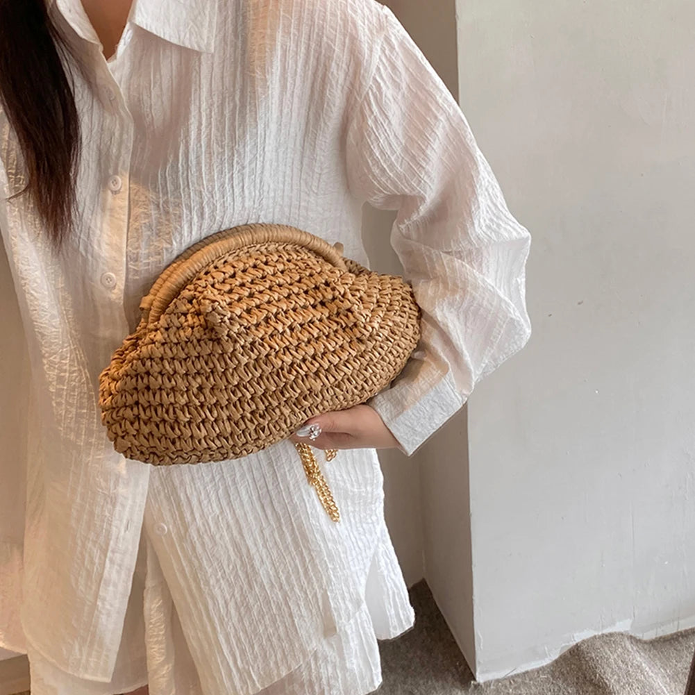 Women Straw Crossbody Bag