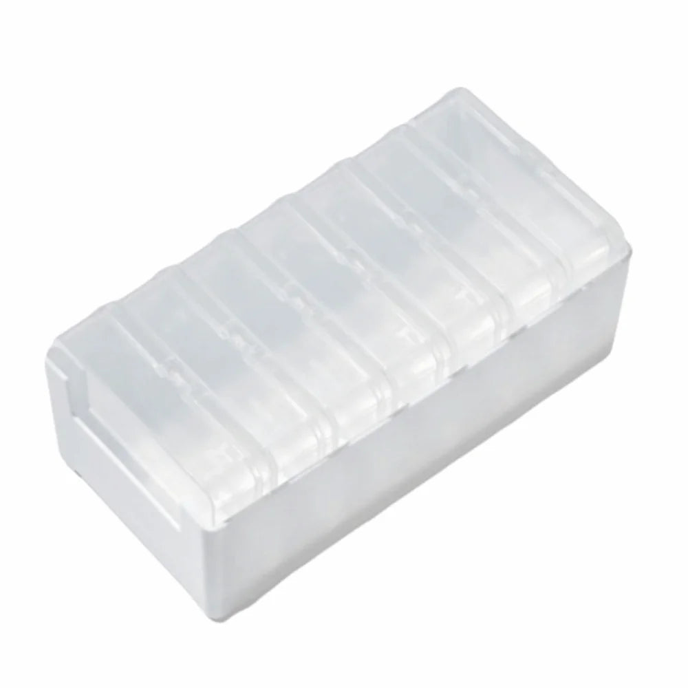 Clear Data Cable Storage Box Durable Messy-Free Cable Organizer Box Plastic Reusable Desktop Cable Organizer Office Supplies