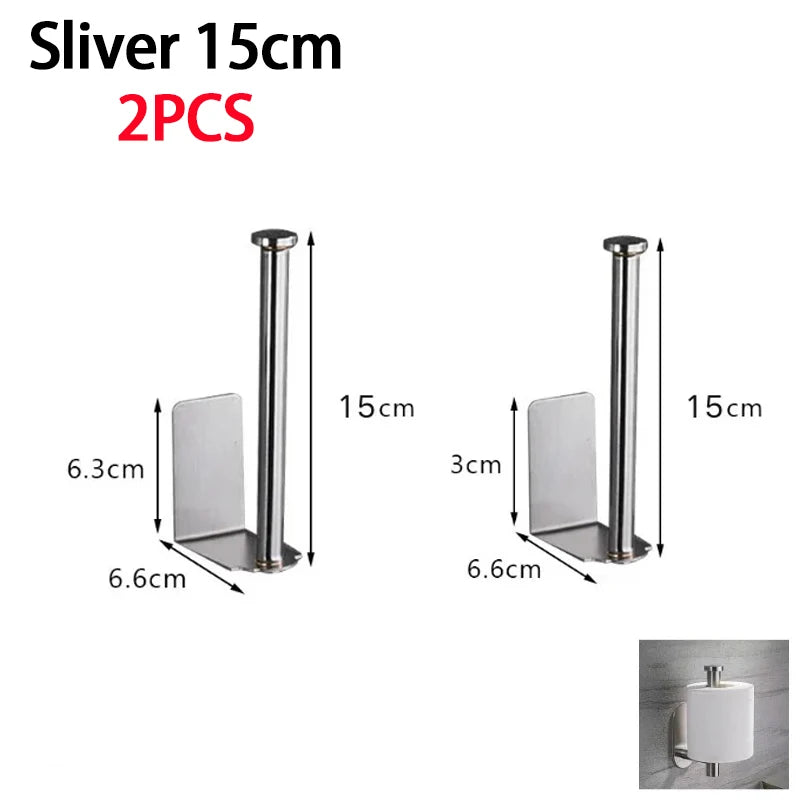 Kitchen Towel Holder Stainless Steel Paper Towel Holder Under Sink Organizer Lengthen Storage Rack Sink Accessories SNJ007