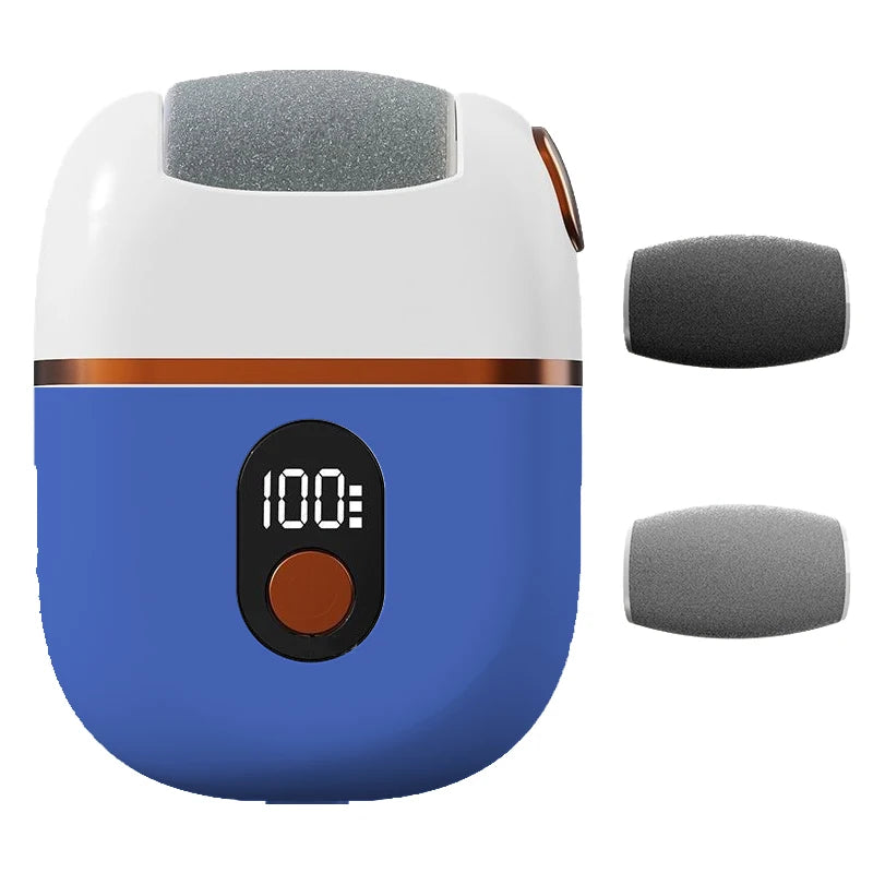 1 PCS Electric Foot Grinder Rechargeable Thick Leather Polishing Foot Grinder and 2 Different Thickness Grinding Heads