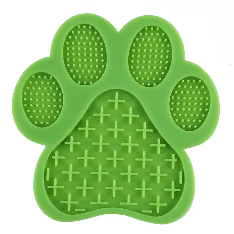Dog Paw Silicone Pet Licking Mat Pet Slow Food Tray Dog Bath Distraction Silicone Dog Suction Cup Food Guard Training