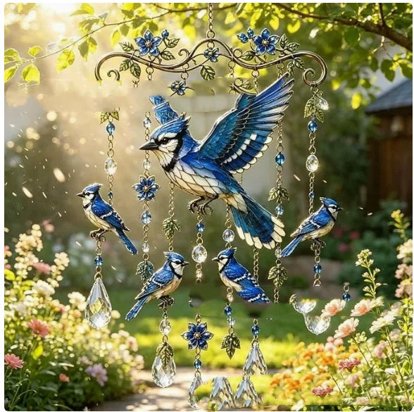 Beautiful Hummingbird Wind Chime Metal Garden Pendant Hanging Bird Sculpture Home Decor Outdoor Courtyard Ornaments Unique Gift