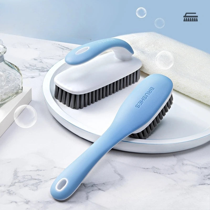 Laundry Stain Brush with 2X Shoe Scrubbing and Ergonomic Grip Multi Purpose Cleaning Tool for Fabric Clothes Bathroom Supplies