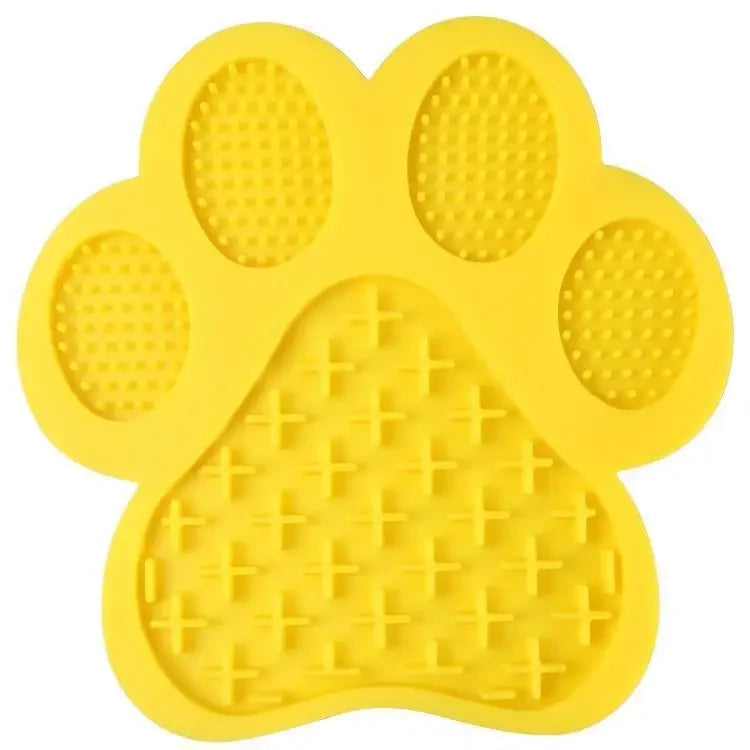 Dog Paw Silicone Pet Licking Mat Pet Slow Food Tray Dog Bath Distraction Silicone Dog Suction Cup Food Guard Training