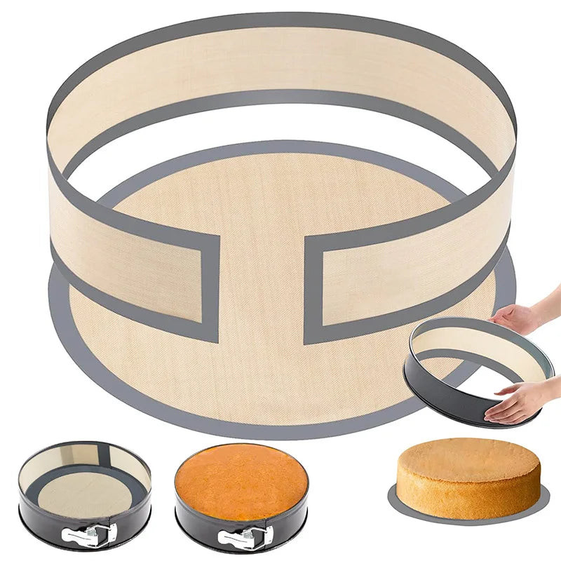 Silicone Round Baking Mat Air Fryer Oven Baking Sheets Non-Stick Baking Liners Reusable Bake Dish for Cake Pizza Pastry Cookie