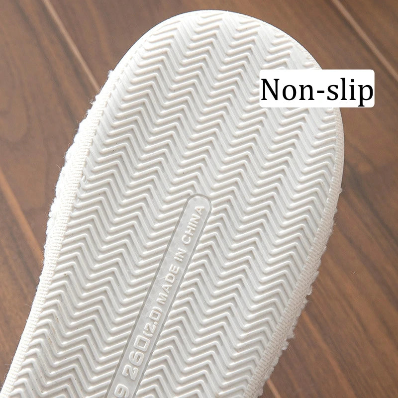 Women Winter Lovely Strawberry Plush Slippers Female Soft Home Warm Slides Adults Indoor Fashion Red Heart-shaped Pattern Shoes