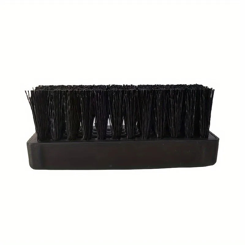 2pcs Dual-Strength Plastic Shoe Brush Set - Soft White Bristles & Firm Black Bristles  Versatile Shoe Care Tool for Home Use