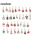 Wholesale Christmas Keychains Pendants Santa Alloy Ornament DIY Necklaces Earrings Bracelets Holiday Party Decoration Supplies