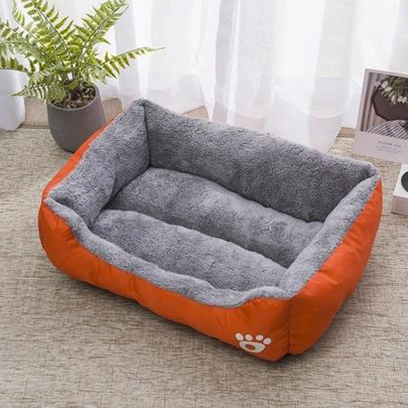 Plush Black Dog Bed