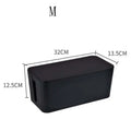 Cable Storage Box Power Board Wire Management Socket Strip Wire Case Dust Charger Socket Organizer Network Bin Charger